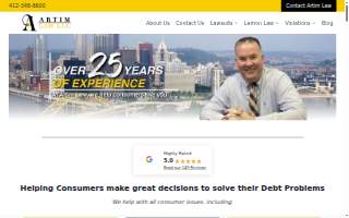 Attorney Greg Artim website