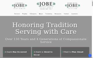 Jobe Funeral Home and Crematory, Inc. website