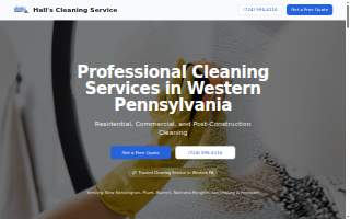 Hall's Cleaning Service website