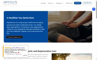 Optilux Wellness Center website