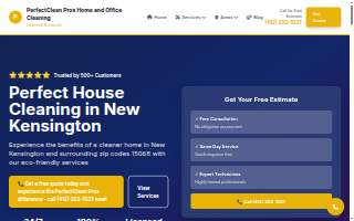 PerfectClean Pros Home and Office Cleaning website