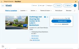 Audiology and Hearing Aid Center at St. Luke's - Bethlehem website