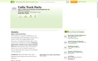 Collis Truck Parts website