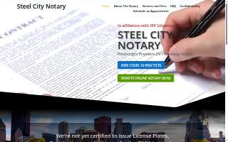 Steel City Notary website