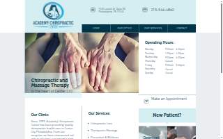 Academy Chiropractic Center website