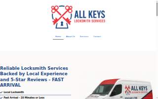 All Keys Locksmith Services website