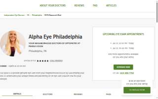Alpha Eye Philadelphia website