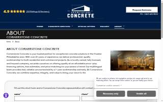 Cornerstone Concrete website