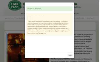 FAIR Plan Insurance of Pennsylvania website
