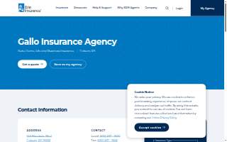 Gallo Insurance Agency website