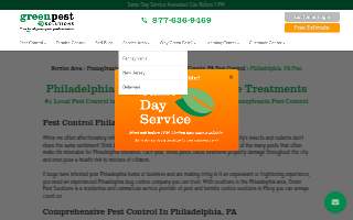 Green Pest Solutions of Philadelphia website