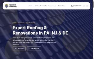 Hybrid Roofing and Renovations website