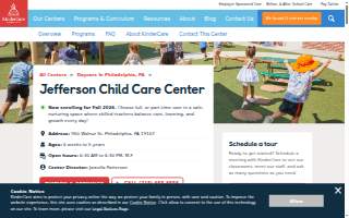 Jefferson Child Care Center website