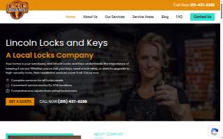 Lincoln Locks and Keys website