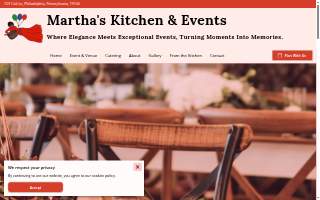 Martha’s Kitchen & Events website