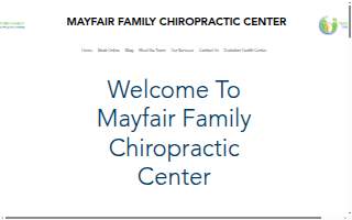Mayfair Family Chiropractic Center website