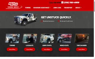Miles Towing Service website