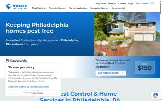 Moxie Pest Control of Philadelphia website