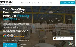 Norman Carpet & Flooring website