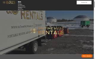 On Time HVAC Rentals website