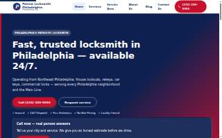 Patriot Locksmith Philadelphia website