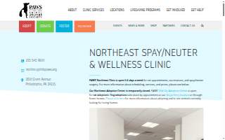 PAWS Northeast Spay/Neuter & Wellness Clinic website