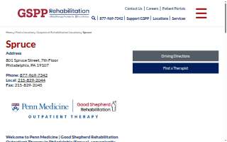 Penn Medicine | Good Shepherd Rehabilitation Outpatient Therapy - Spruce website