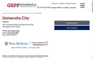 Penn Medicine | Good Shepherd Rehabilitation Outpatient Therapy - University City website