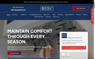 Perfect Degree HVAC website