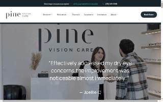 Pine Vision Care website