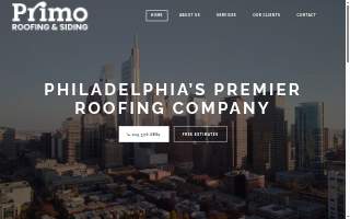 Primo Roofing and Siding website