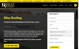 Riley Roofing website