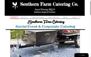 Southern Farm Catering website