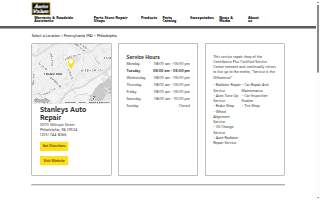 Stanleys Auto Repair website