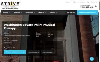 Strive Physical Therapy of Philadelphia website