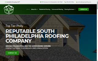 Top Tier Roofing website