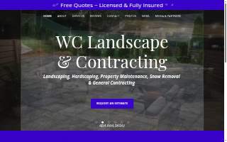 WC Landscape & Contracting, LLC website