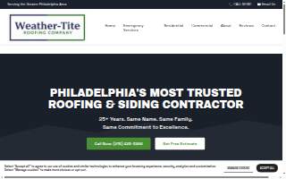 Weather-Tite Roofing Company Philadelphia website