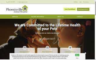 Phoenixville Animal Hospital website