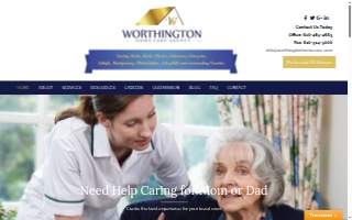 Worthington Home Care Agency website