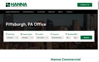 Hanna Commercial Real Estate - Pittsburgh Office website
