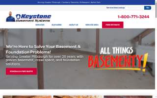 Keystone Basement Systems of Pittsburgh website