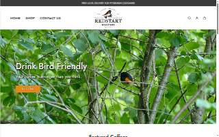 Redstart Roasters website
