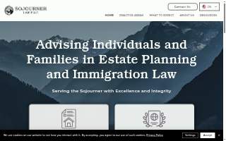 Sojourner Law, PLLC website