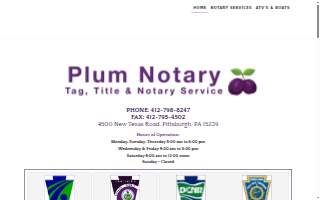 Plum Notary website