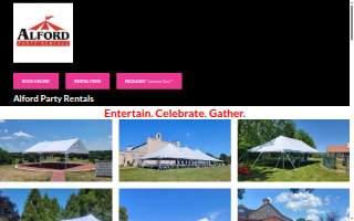 Alford Party Rentals website
