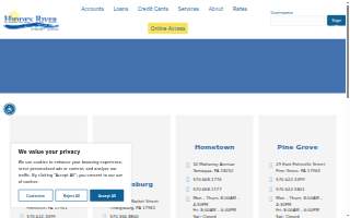 Hidden River Credit Union website