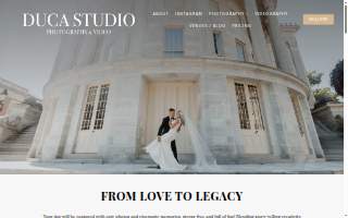 Duca Studio Photography & Video website
