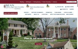 Bean Funeral Homes & Cremation Services website