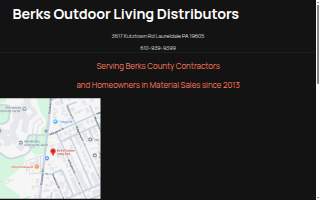 Berks Outdoor Living Dist. website